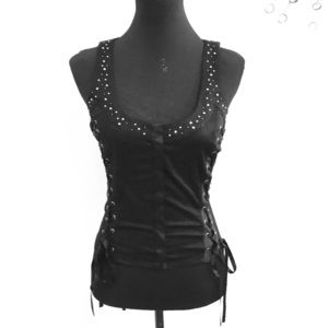 Harley Davidson Corset Style Halter Top Tank Top